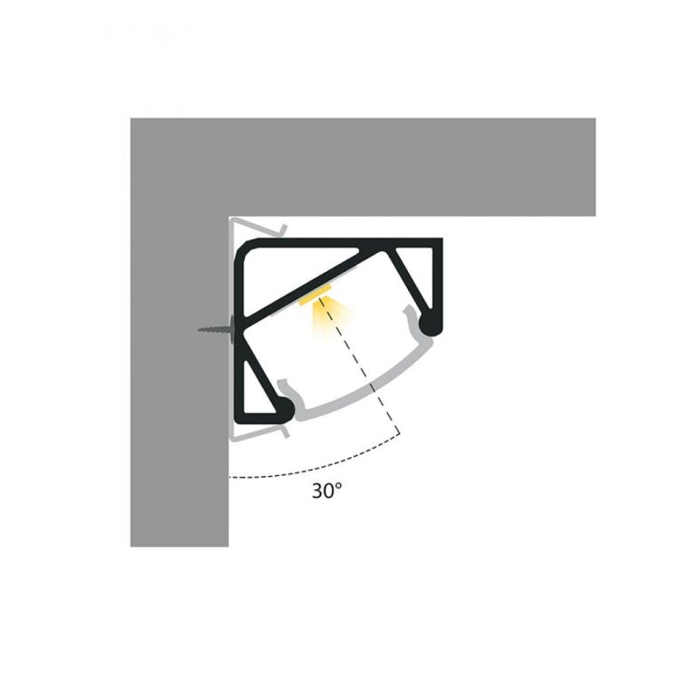 LED PROFILE I 30/60 natynkowy 1m aluminium anodowane/akryl mat