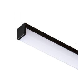 LED PROFILE H natynkowy 1m czarna akryl mat /aluminium