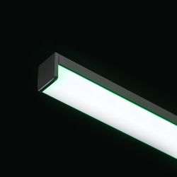 LED PROFILE H natynkowy 1m czarna akryl mat /aluminium
