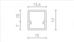 LED PROFILE H natynkowy 1m biała akryl mat /aluminium