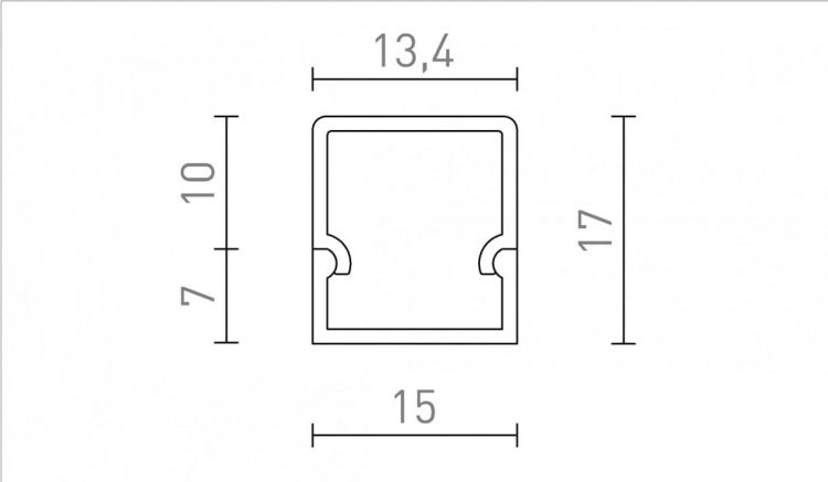 LED PROFILE H natynkowy 1m biała akryl mat /aluminium