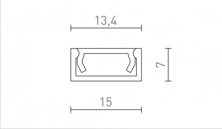LED PROFILE G natynkowy 1m aluminium anodowane/akryl mat