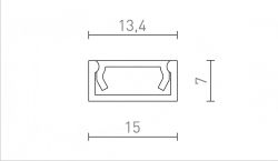 LED PROFILE G natynkowy 1m biała akryl mat /aluminium