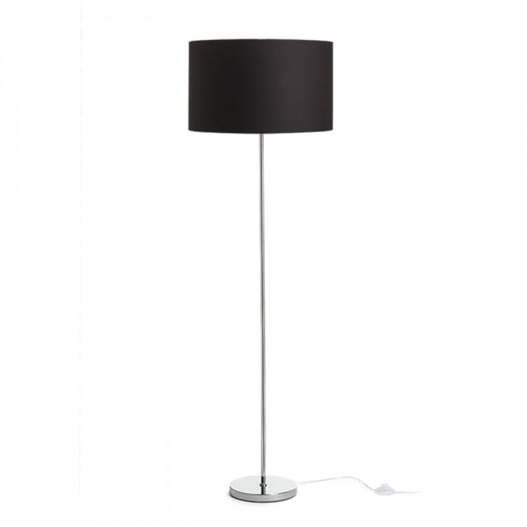 NYC/RON 40/25 podłogowa  Polycotton czarna/chrom 230V LED E27 15W