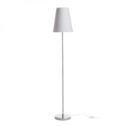 NYC/CONNY 25 podłogowa  Polycotton biała/chrom 230V LED E27 15W