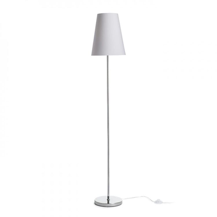 NYC/CONNY 25 podłogowa  Polycotton biała/chrom 230V LED E27 15W
