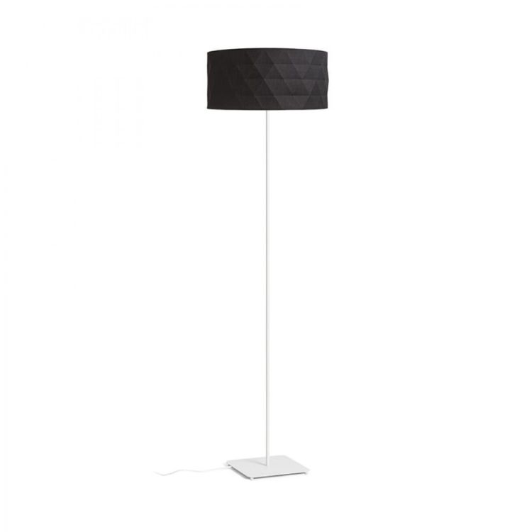 CORTINA/JAKARANDA podłogowa czarna/biała textil/metal 230V LED E27 15W