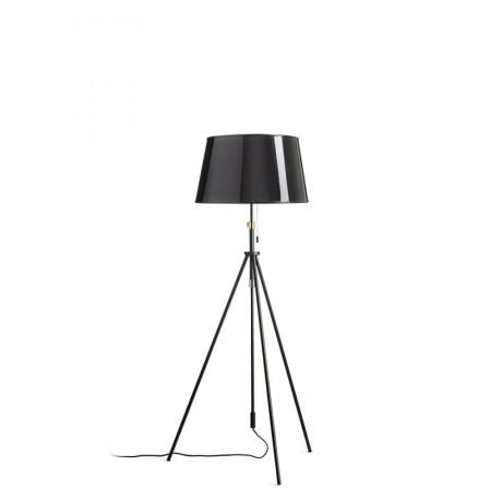 Przejdź do produktu LUTON/RIDICK podłogowa błyszcząca czarna folia złota/czarna/metal 230V LED E27 15W