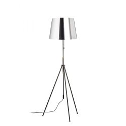 LUTON/ILUSION podłogowa  folia chromowana/czarna/metal 230V LED E27 15W
