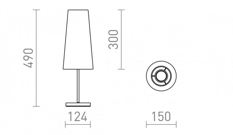 NYC/CONNY 15/30 stołowa  Polycotton biała/chrom 230V LED E27 11W