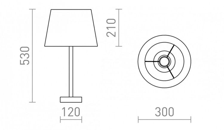 MAUI/AMBITUS 30 stołowa  Polycotton biała/drewno 230V LED E27 15W