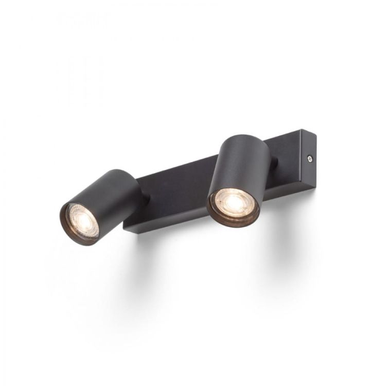 DUDE II natynkowa czarna 230V LED GU10 2x9W