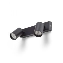 DUDE II natynkowa czarna 230V LED GU10 2x9W