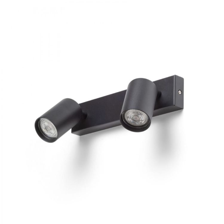 DUDE II natynkowa czarna 230V LED GU10 2x9W