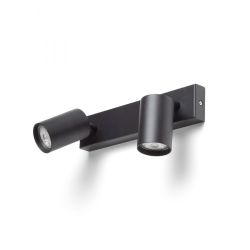 DUDE II natynkowa czarna 230V LED GU10 2x9W