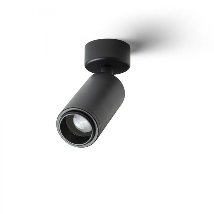 OPTIMUS sufitowa czarna 230V LED GU10 9W 10 50°