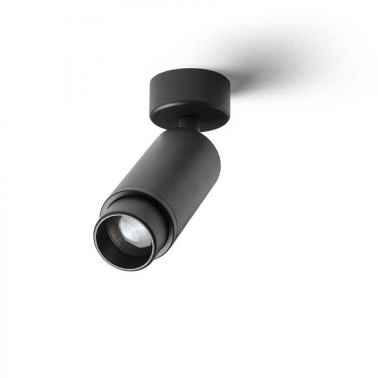 OPTIMUS sufitowa czarna 230V LED GU10 9W 10 50°