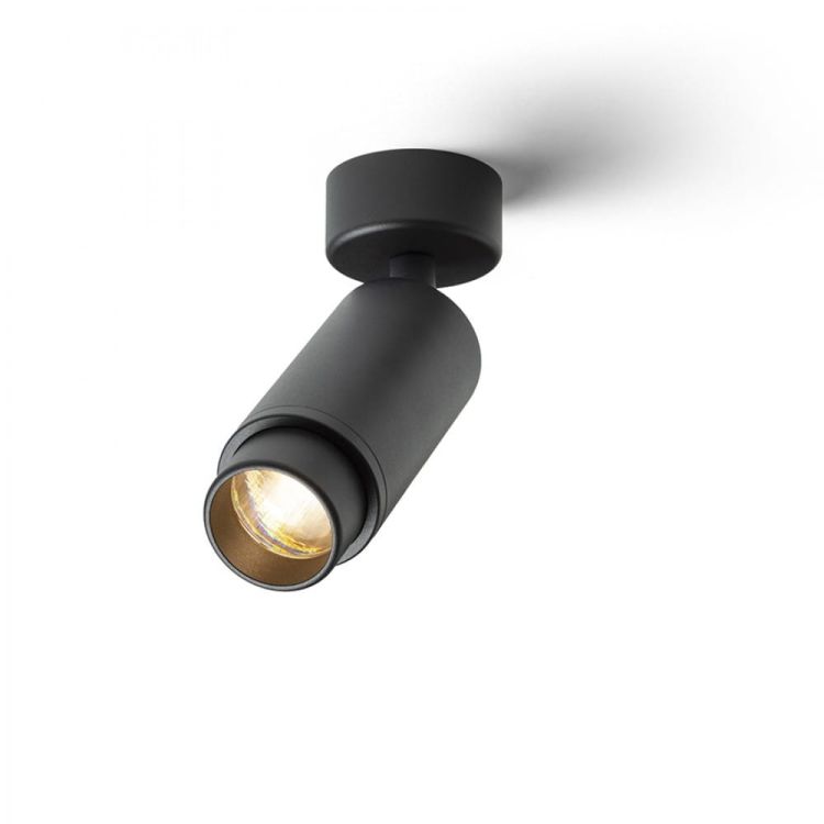 OPTIMUS sufitowa czarna 230V LED GU10 9W 10 50°