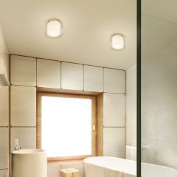 VENICE 23 sufitowa  szkło przezroczyste/szkło opalowe/chrom 230V LED E27 11W IP44