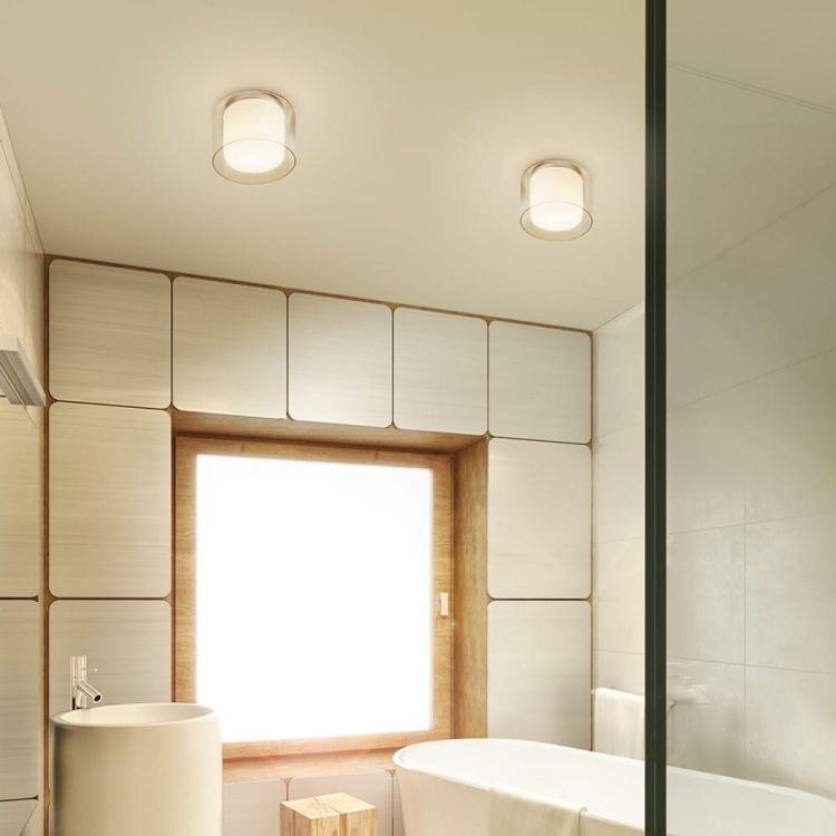 VENICE 23 sufitowa  szkło przezroczyste/szkło opalowe/chrom 230V LED E27 11W IP44