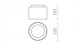 VENICE 23 sufitowa  szkło przezroczyste/szkło opalowe/chrom 230V LED E27 11W IP44