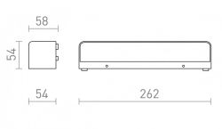 SAMPO ścienna antracyt 230V LED 9W IP65 3000K