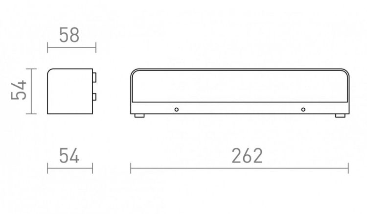 SAMPO ścienna antracyt 230V LED 9W IP65 3000K