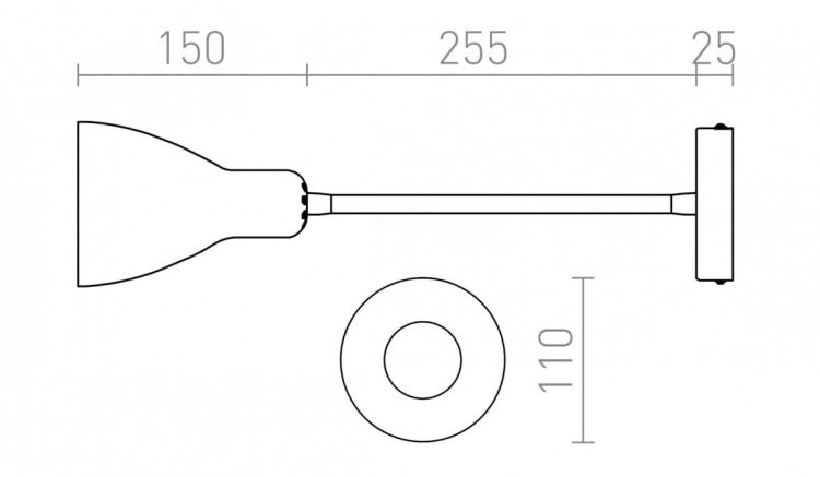 KAYA ścienna biała nikiel mat 230V LED E27 15W