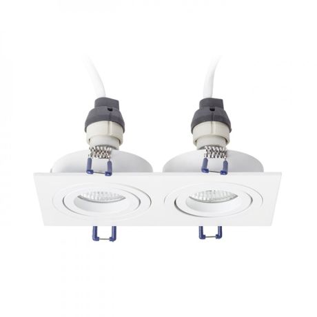 Przejdź do produktu PASADENA GU10 SQ II wpuszczana biała  230V LED GU10 2x7W