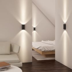 DAFFY ścienna czarna  230V LED 6W  3000K