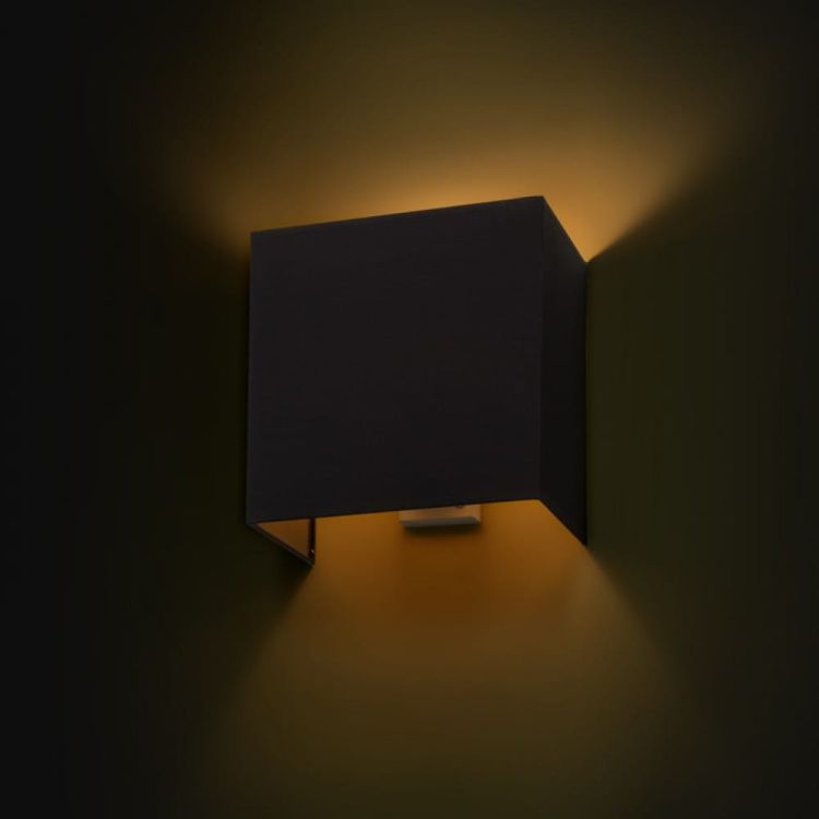 LOPE W 25/14 ścienna  Polycotton czarna/folia miedziana 230V LED E27 15W