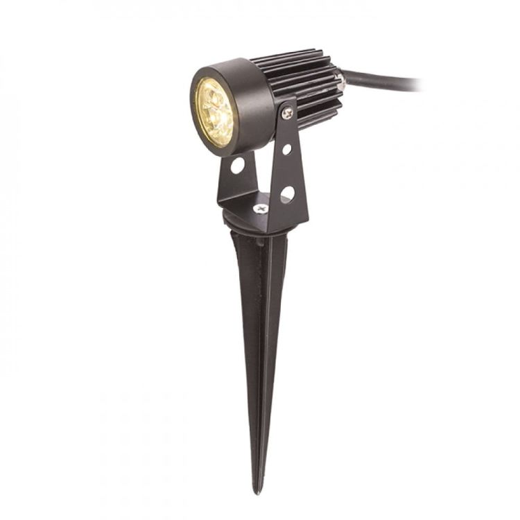 GUN na klinie czarna  230V LED 3x1W 30° IP65  3000K