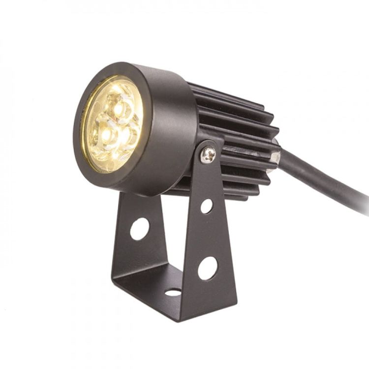 GUN na klinie czarna  230V LED 3x1W 30° IP65  3000K