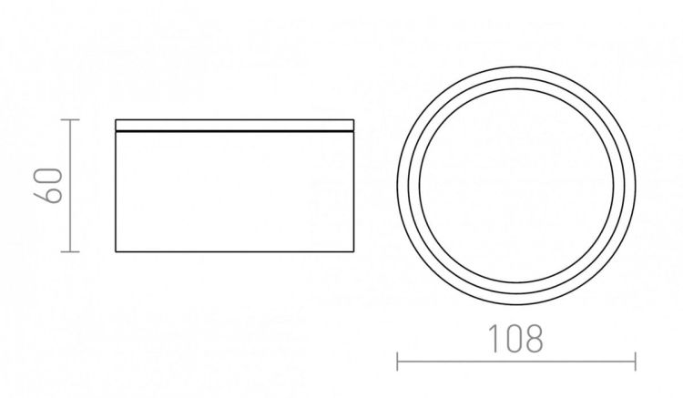 MERIDO sufitowa biała  230V GX53 11W IP54
