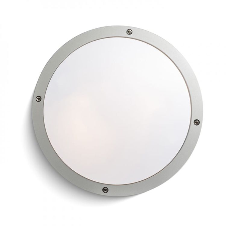 SONNY sufitowa srebrno-szara  230V LED E27 2x15W IP54