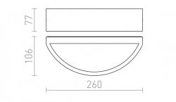 LESA ścienna biała  230V LED E27 15W IP54