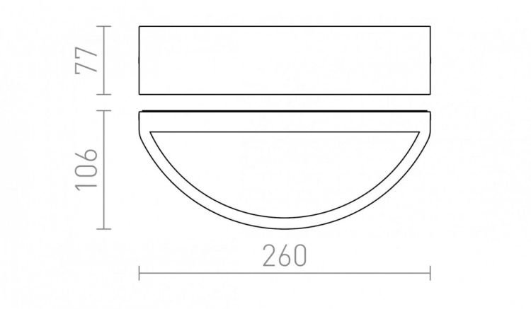 LESA ścienna biała  230V LED E27 15W IP54