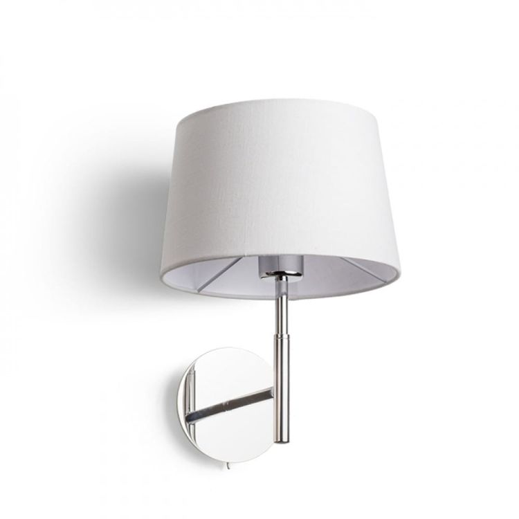 BROADWAY ścienna biała chrom 230V LED E27 15W
