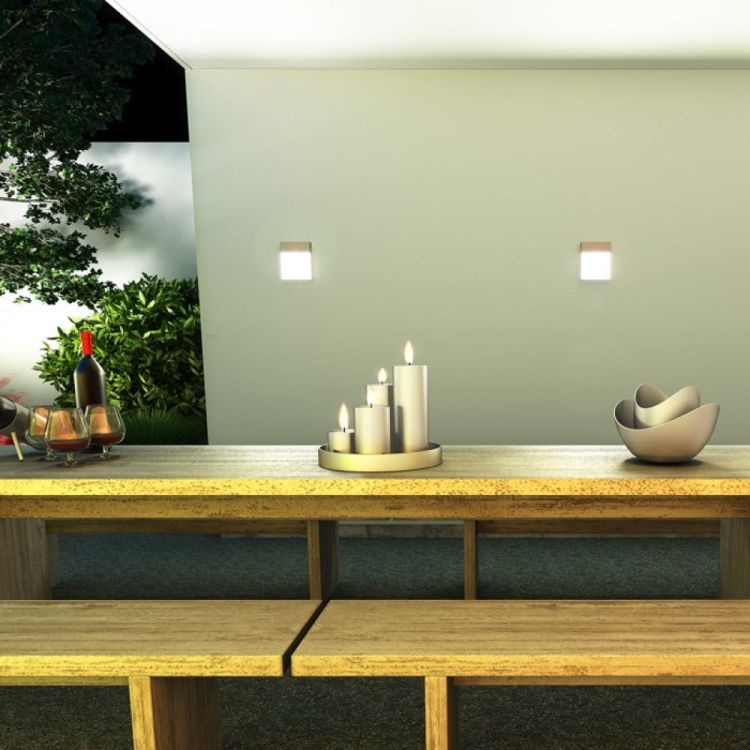 VERIA ścienna srebrno-szara  230V LED 6W 116° IP54  3000K