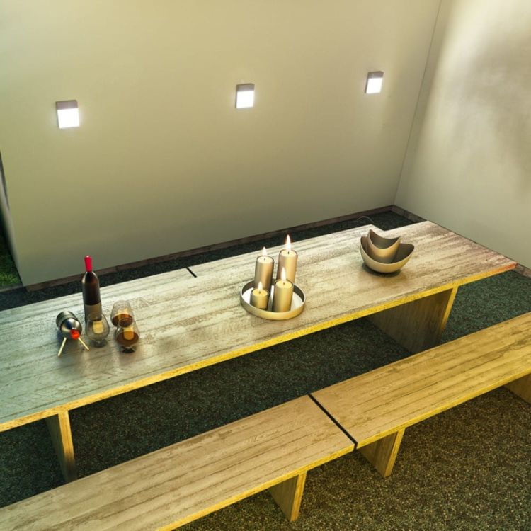 VERIA ścienna srebrno-szara  230V LED 6W 116° IP54  3000K