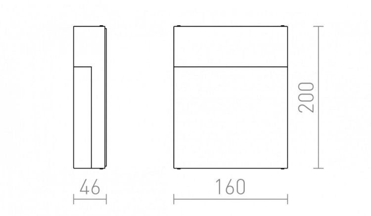 VERIA ścienna srebrno-szara  230V LED 6W 116° IP54  3000K