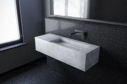 Umywalka z betonu architektonicznego na wymiar Durabad Q70C NW jasny beton