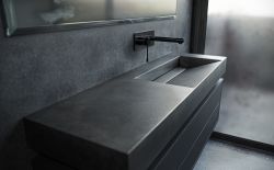 Umywalka z betonu architektonicznego na wymiar Durabad Q70C NW antracyt beton