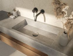 Umywalka z betonu architektonicznego na wymiar Durabad Q60C NW jasny beton