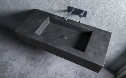 Umywalka z betonu architektonicznego na wymiar Durabad Q60C NW ciemny beton