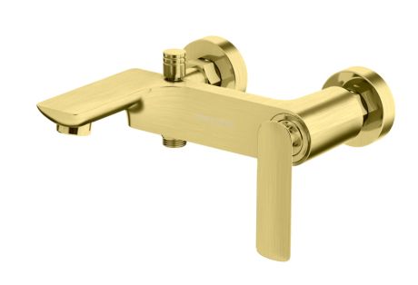 Przejdź do produktu Bateria wannowa, ścienna złoty szczotkowany Kohlman Experience Gold Brushed QW110EGDB