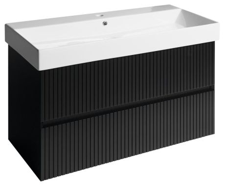 Przejdź do produktu FILENA szafka umywalkowa 95x51,5x43cm, czarny mat strip