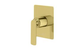 Bateria prysznicowa, podtynkowa 12x15 cm, 1-drożna złoty szczotkowany Kohlman Experience Gold Brushed QW220EGDB