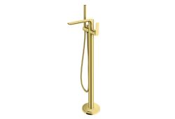Bateria wannowa, wolnostojąca 88 cm ze słuchawką prysznicową złoty szczotkowany Kohlman Experience Gold Brushed QF1165EGDB