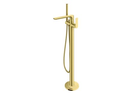 Przejdź do produktu Bateria wannowa, wolnostojąca 88 cm ze słuchawką prysznicową złoty szczotkowany Kohlman Experience Gold Brushed QF1165EGDB